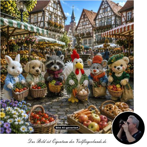 Auf einem Wochenmarkt