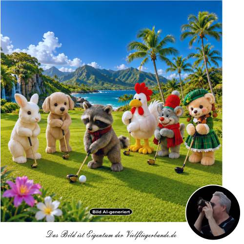 Beim Golfurlaub in Hawaii