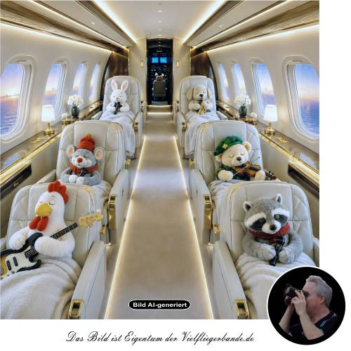 In einem ihrer vielen VIP-Jets